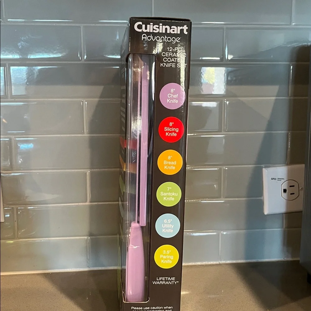 Cuisinart Advantage Ceramic Coated Knife Set with Colorful Blades